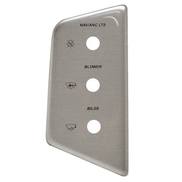 Four Winns Boat Nav - Blower - Bilge Toggle Switch Panel - Blank Plastic