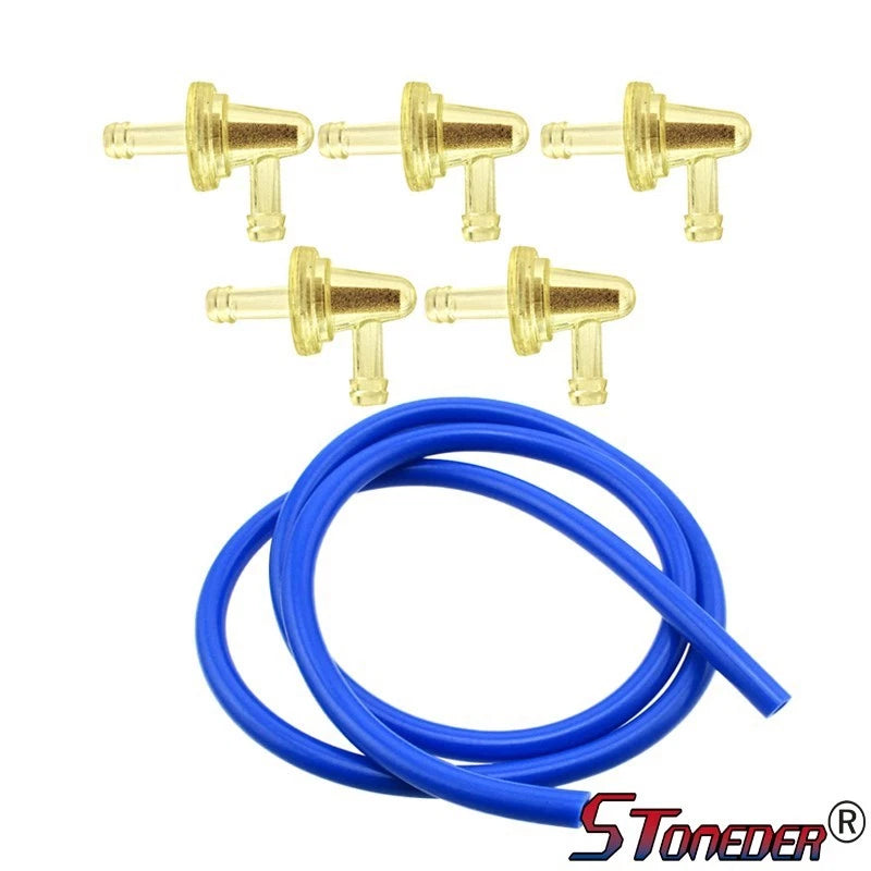 STONEDER 1/4" Fuel Filter with Hose for Motorcycle Pit Dirt Bike Snowmobile