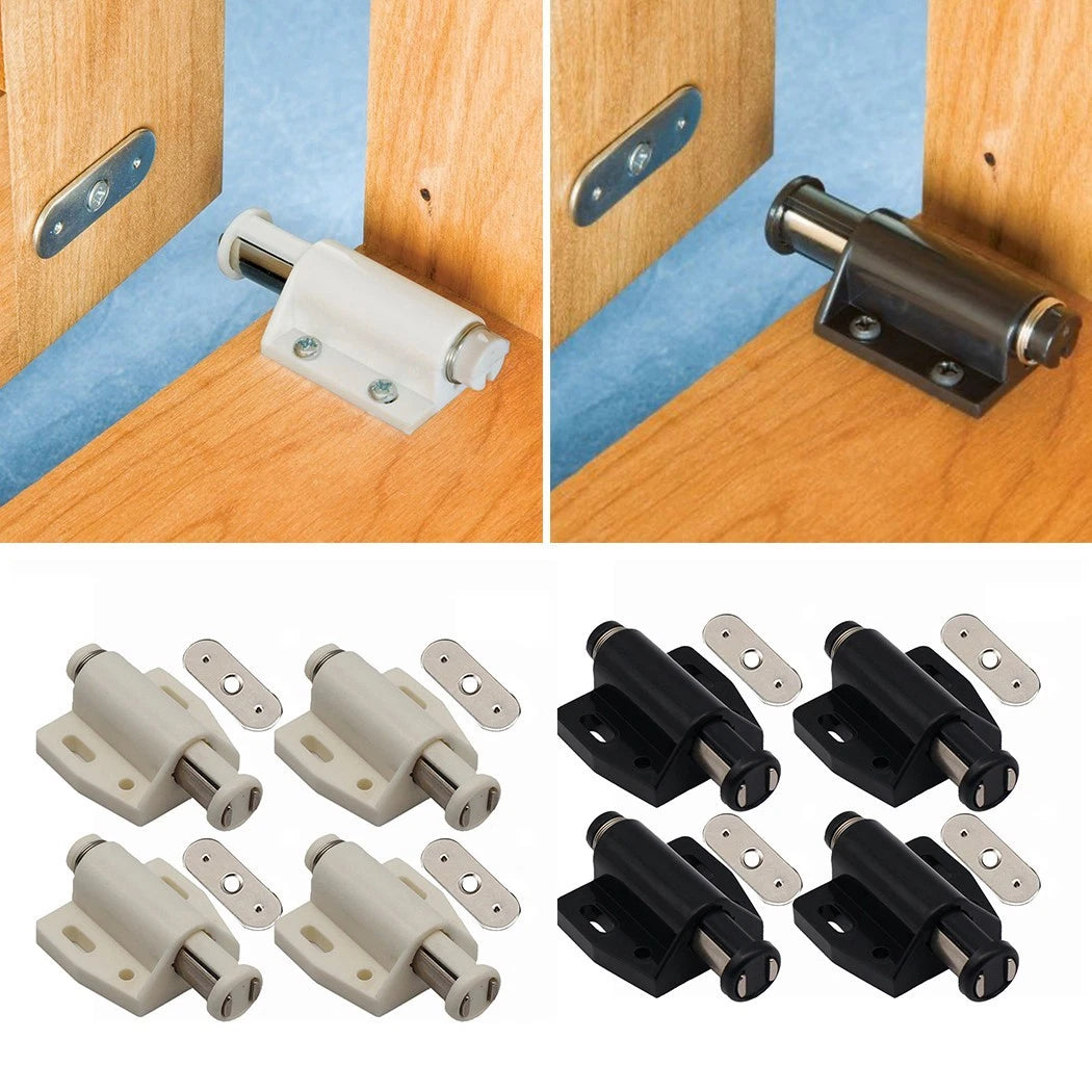 4 X Magnetic Touch Latch Cabinet Door Magnet Push Open Catch Hardware Tools