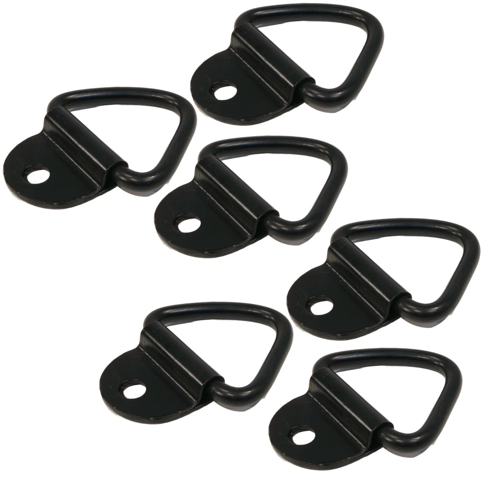 (6) 1/4" Steel D- Ring Truck Trailer ATV Strap Clip Max 2,400 Lbs Surface Mount