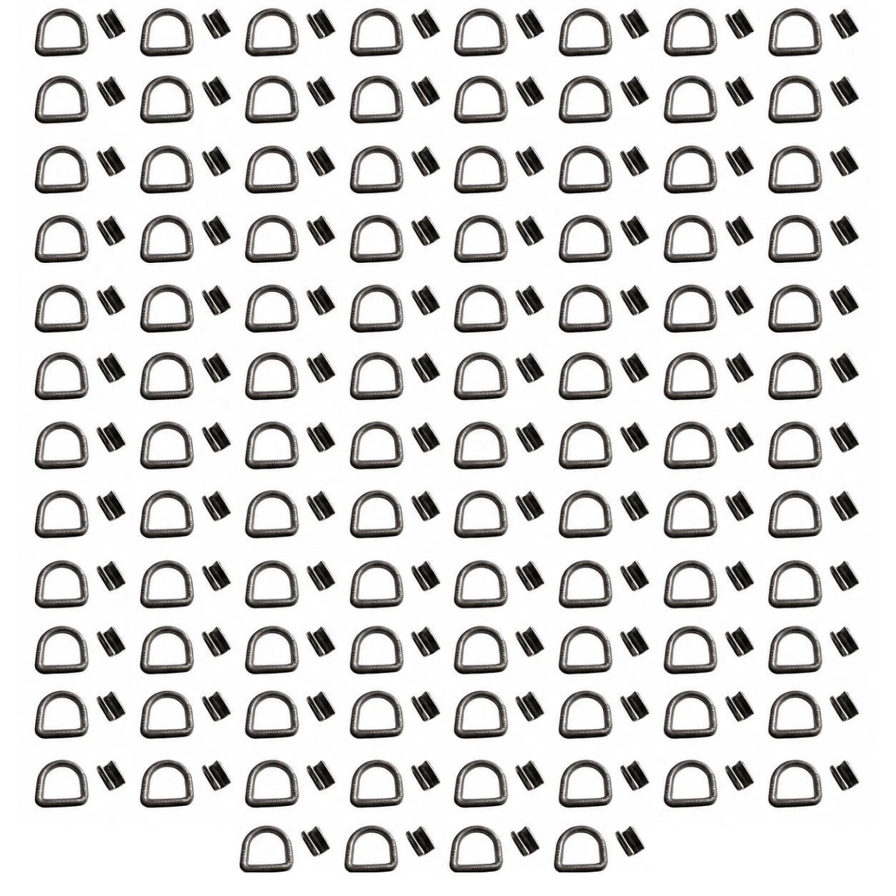 (100) 5/8" D-Ring Flatbed Truck/Trailer Tie-Down D-Rings Chain Rope Anchor Rings