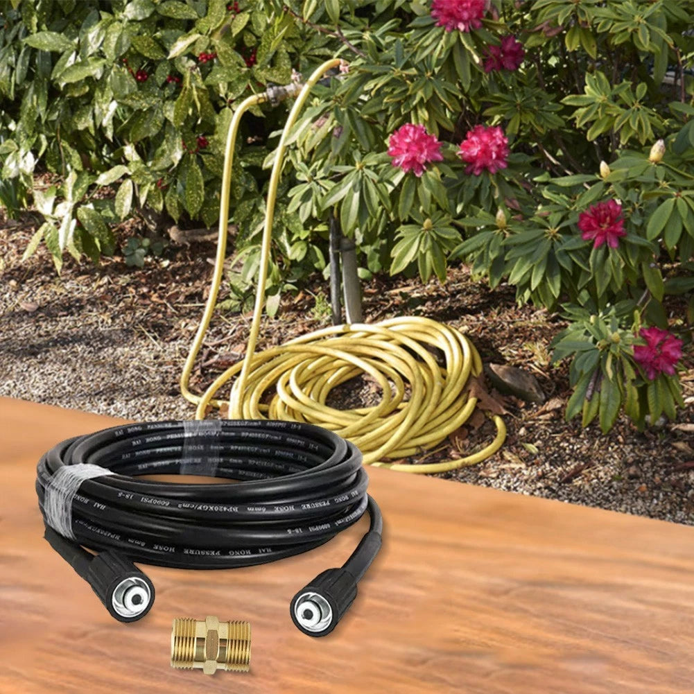 Pressure Washer Hose with M22 Connector 10m 15m for Karcher Robust Rubber Hose