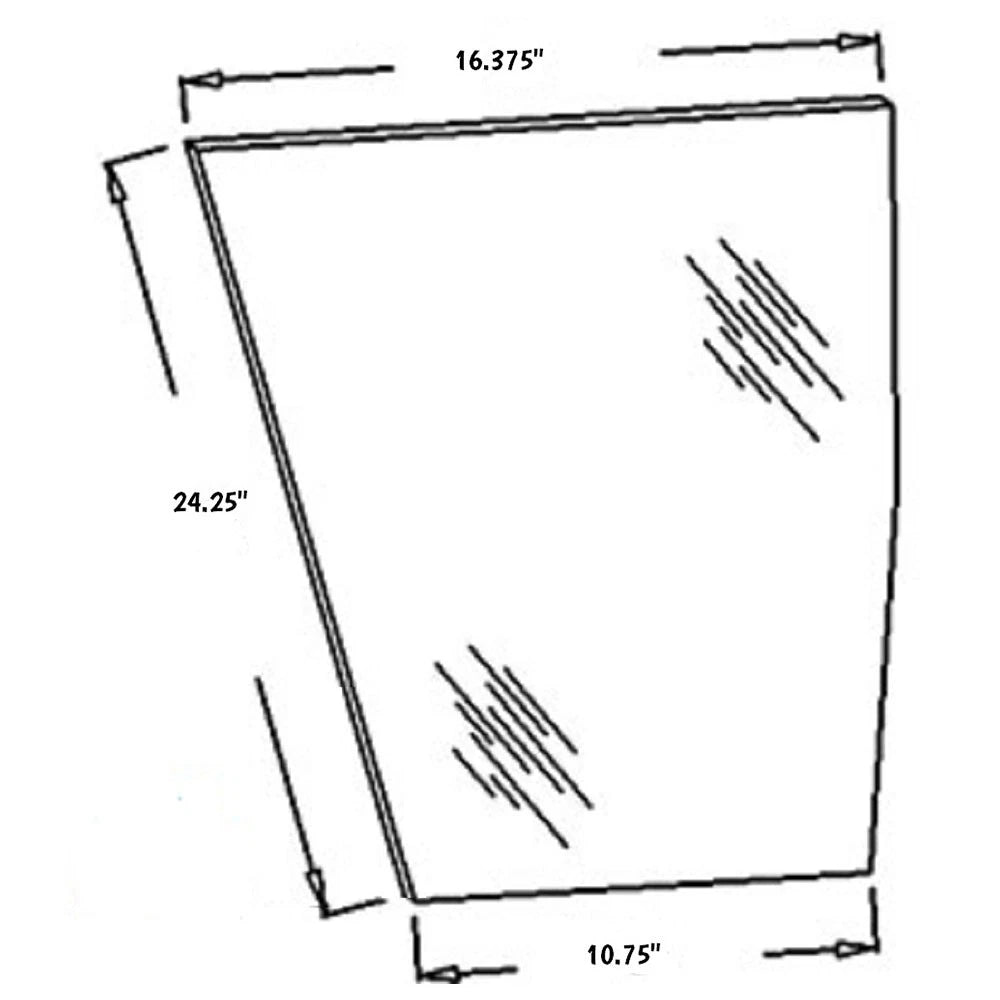 Cab Glass - Lower Front Left Hand Fits Case IH 5120 5130 5140 5230 5250 248716A1