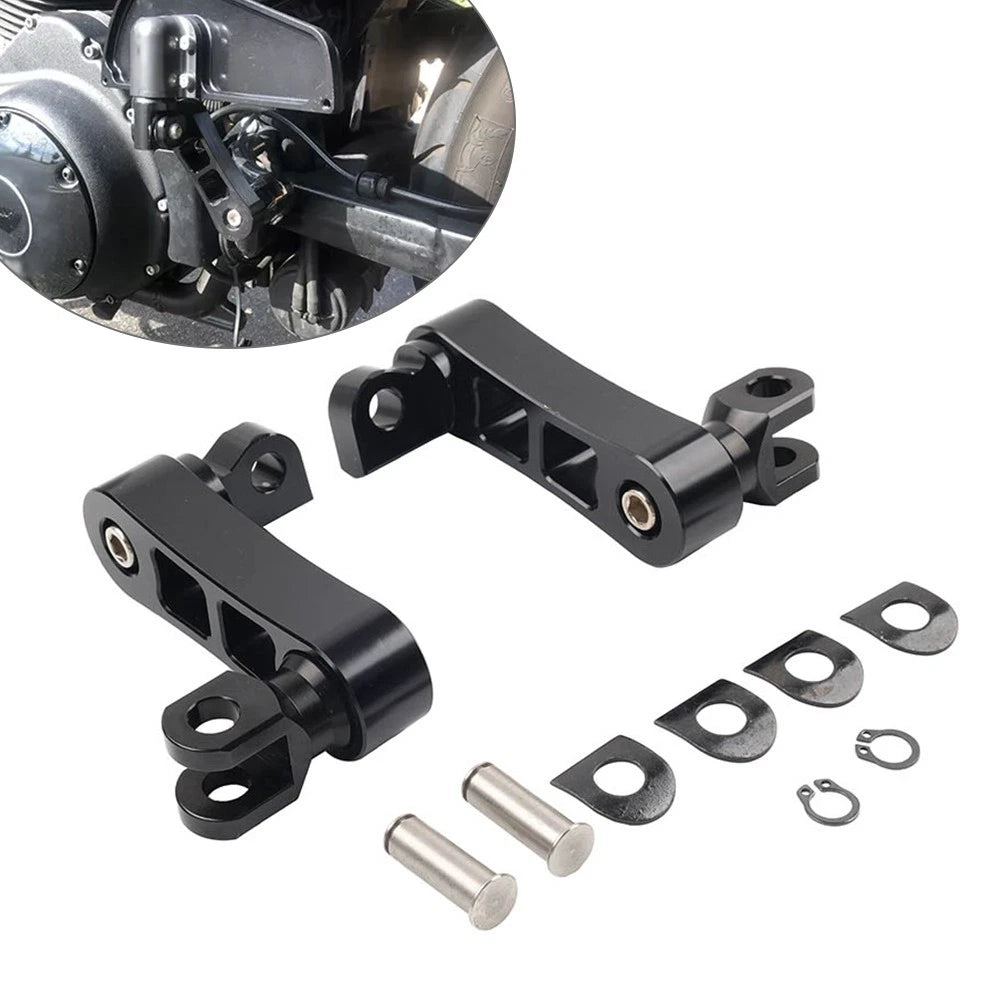 Foot Peg Mount Extensions for Harley Sportster XL883 XL1200 Softail Dyna Black