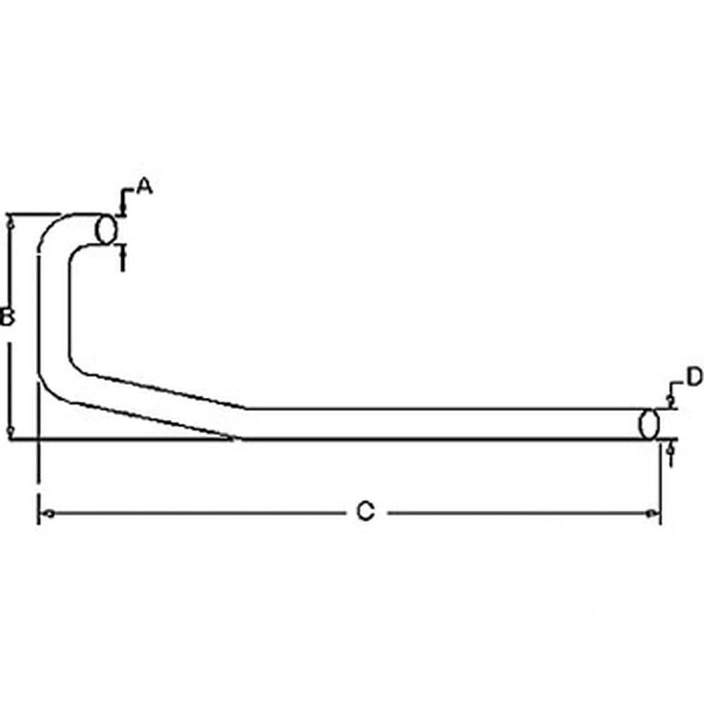 A-NAA5255D Exhaust Pipe - Fits Ford/ Holland
