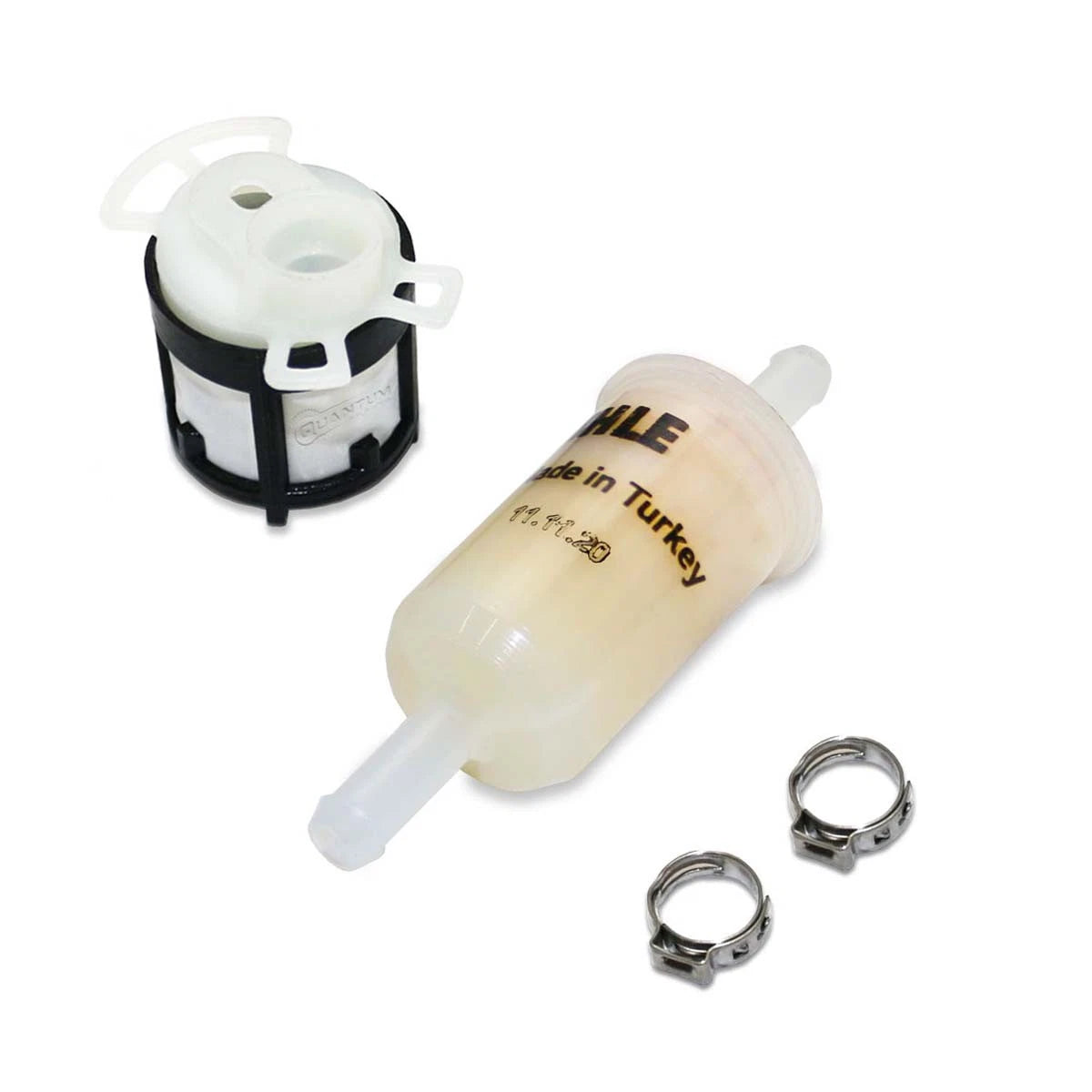 GENUINE MAHLE In-Line Fuel Filter + Strainer + (2) Pex Clamps for KTM