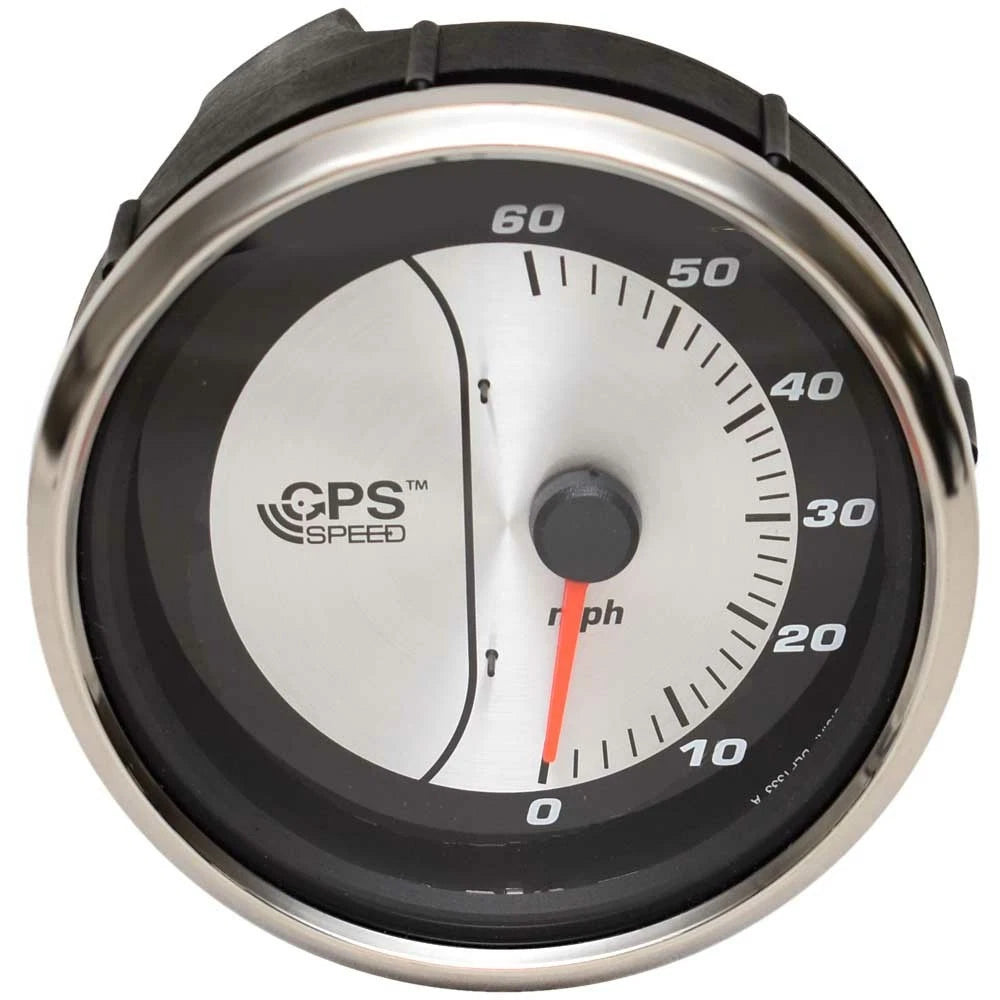 Faria Boat GPS Speedometer Gauge GSC071A - 4 1/4 Inch Silver Black
