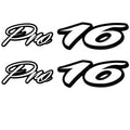Tracker Boat Emblem Decal Stickers - Pro 16 White Black (pair)