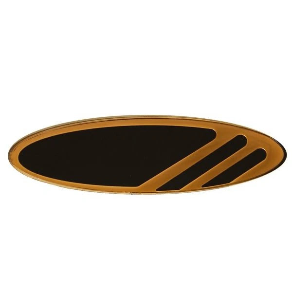 Maxum Boat Raised Logo Emblem - 7 X 1 7/8 Inch Hard Plastic Black Gold