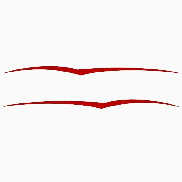 Rinker Boat Graphic Decals VS218472 - Red Stickers (set of 2)