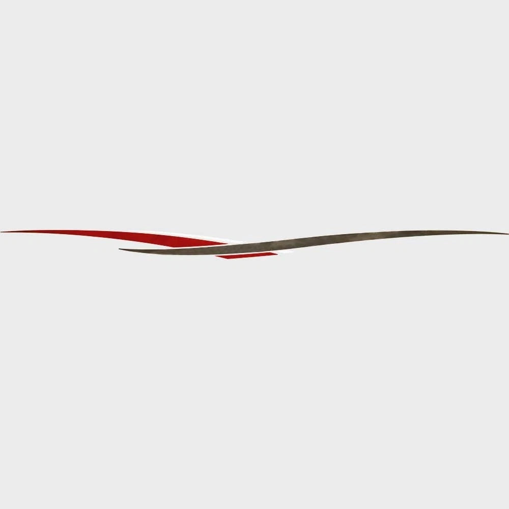 Tracker Boat Graphic Decal 174737 - 172 1/4 X 9 1/2 Inch Red Gray