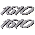 Lund Boat Model Decals 1986494 - Predator 1610 Silver Stickers (pair)