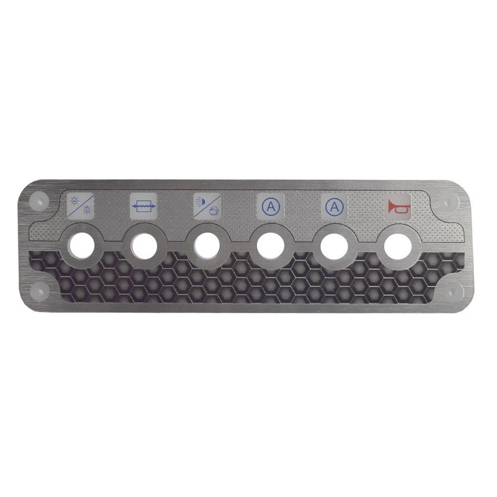 Cruisers Boat Blank Switch Panel V2812500 - 6-Button Aluminum