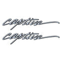 Rinker Boat Decals - Captiva 19 3/8 X 4 1/2 Inch Black White Gray Pair