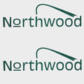 Northwood Boat Graphic Decals - 15 X 4 3/8 Inch Dark Green (pair)