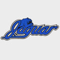 Bass CAT Boat Raised Model Decal Sticker - Jaguar Blue Silver
