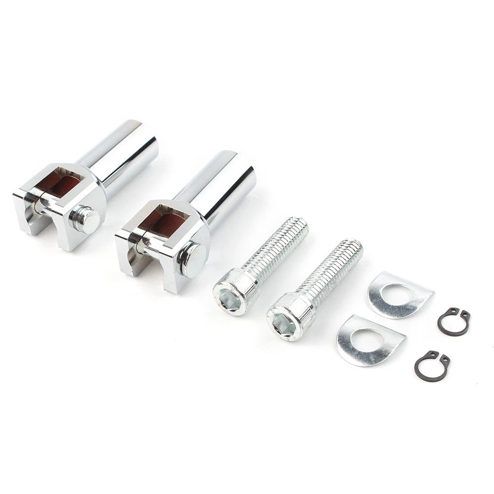 Silver Rear Footrest Pegs Support Mount Bracket for Harley 2000-2018