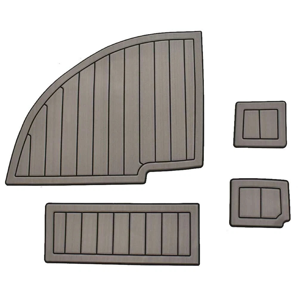 Rinker Boat Non-Skid Mats - 2018 236CC Port Dash Steps Gray Black (set of 4)