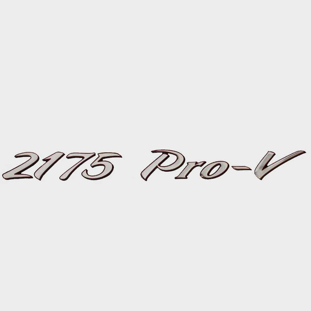 Lund Boat Raised Emblem Decal 2330924 - 2175 Pro-V Silver Red Black 17 Inch