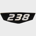 Cruisers Boat Raised Decal V2751600 - 238 Black Silver 2 5/8 Inch