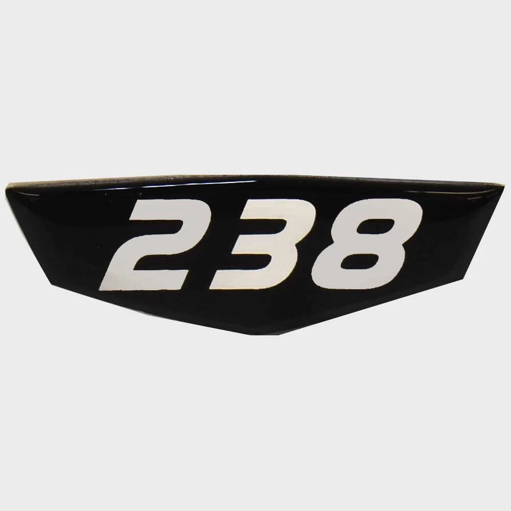 Cruisers Boat Raised Decal V2751600 - 238 Black Silver 2 5/8 Inch