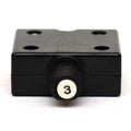 Carling Boat Circuit Breaker - Press-to-Reset 3A Black White