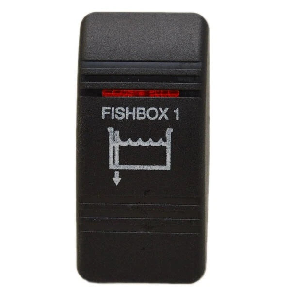 Carling Boat Rocker Switch Actuator - Fishbox 1 Black 2 Inch
