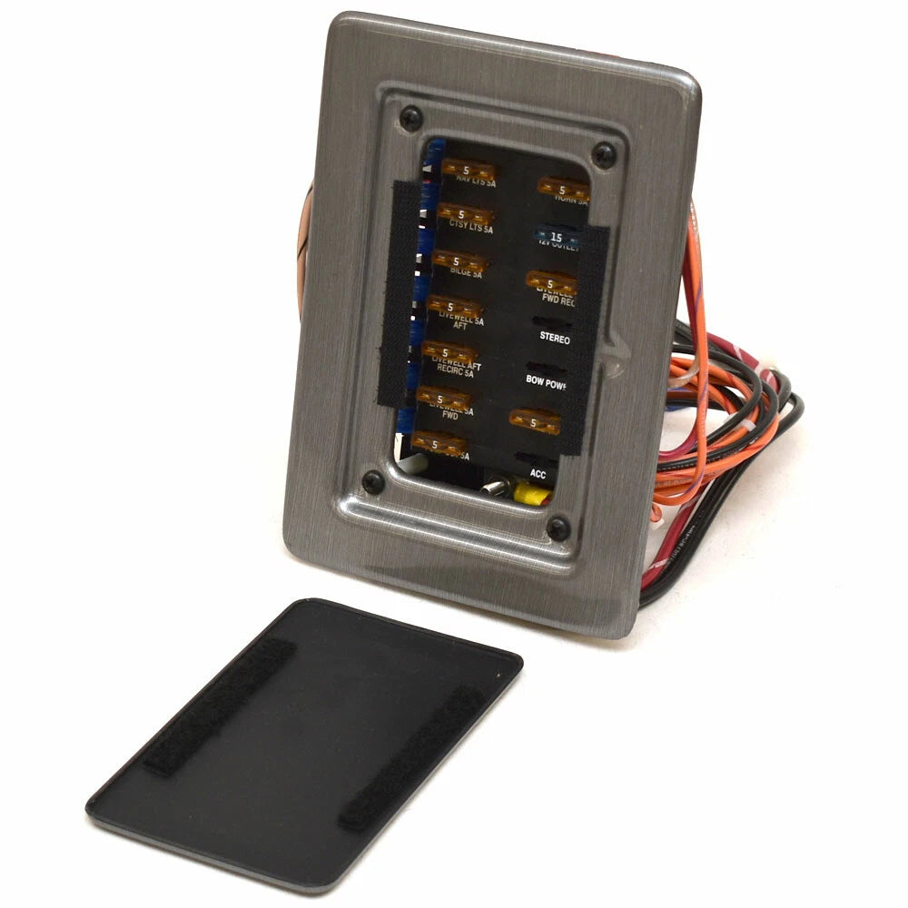 Lund Boat Fuse Block Panel 2393375 - Faux Brushed Silver