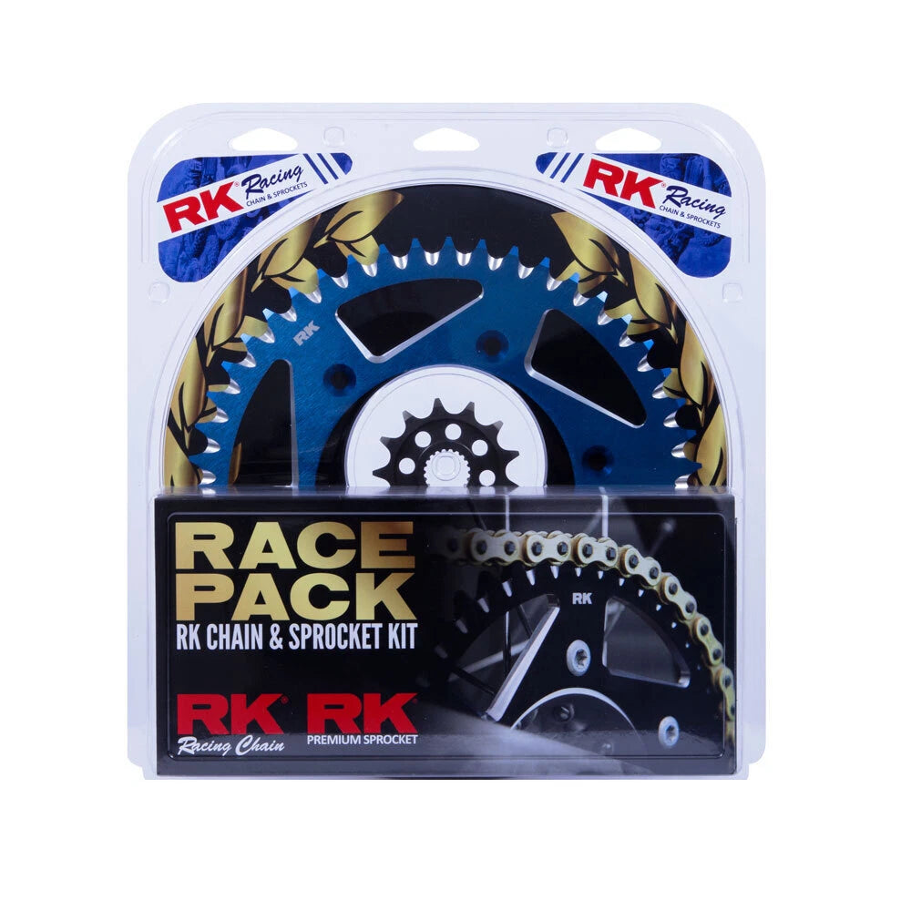 RK Chain Sprocket Kit Race Pack for Yamaha WR450F 2003-2020 13/48 Gold/Blue