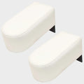 Boat Moveable Armrests - White Vinyl - Foam Padding (set of 2)