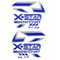 MasterCraft Boat Raised Decal 750177 - X-Star Blue Sticker (set of 18)