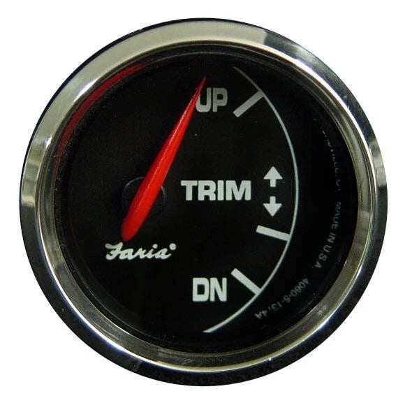 Faria Boat Trim Gauge GP8125A - Mercury 2 Inch Silver Black
