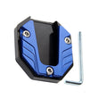 Motorcycle Kickstand Extender Foot Side Stand Extension Pad Support Plate Blue