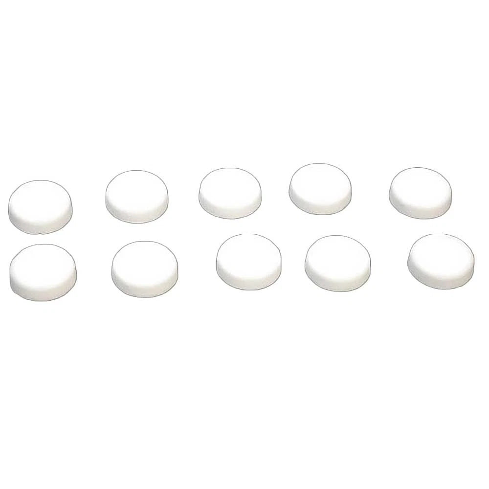 Boat Snap Caps - 3/8 Inch White Plastic (set of 10)