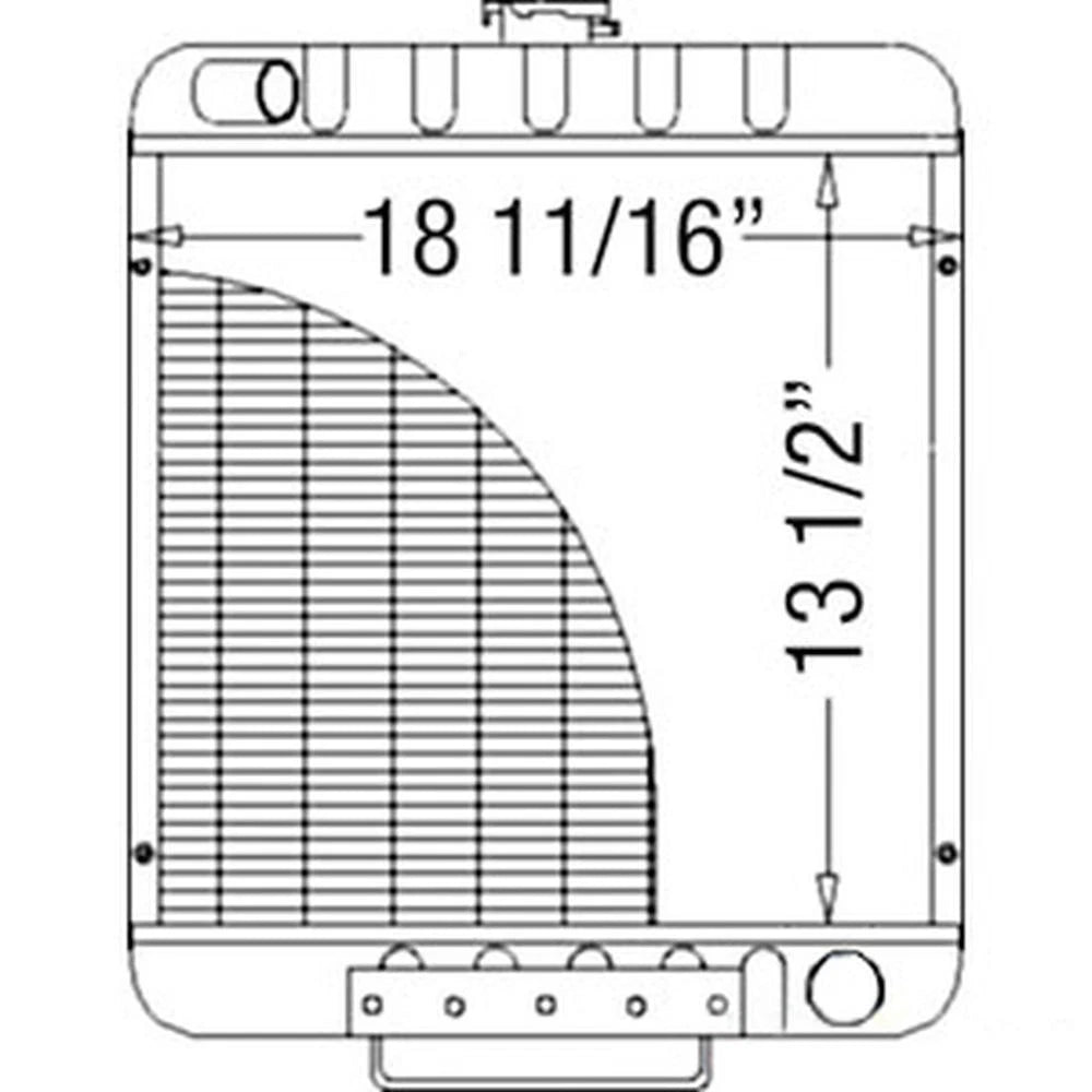 109612A2 Radiator Fits Case Skid Loader 1818 1825 with Diesel