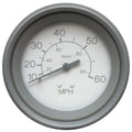Teleflex Boat Speedometer 66514 - 60 MPH 3 1/4 Inch Gray - White