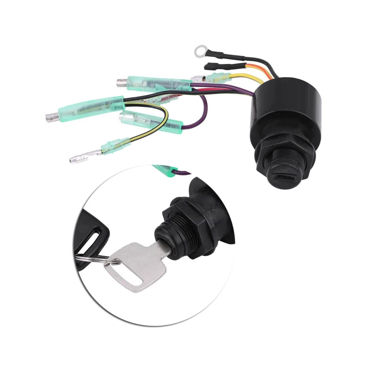 Ignition Key Switch for Mercury 2 Stroke 9.9 15 18 25 30 HP Outboard 87-17009A5