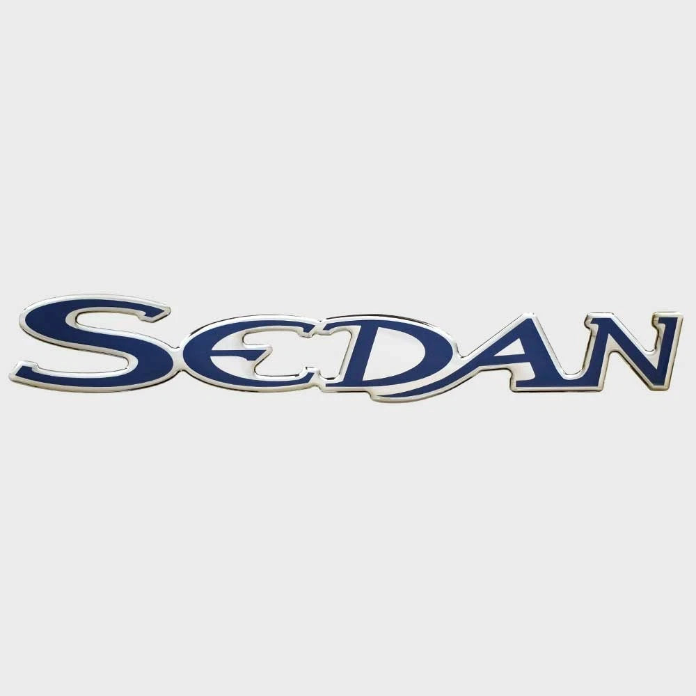 Cruisers Boat Raised Emblem Decal Sticker V2066200 - Sedan Blue Silver