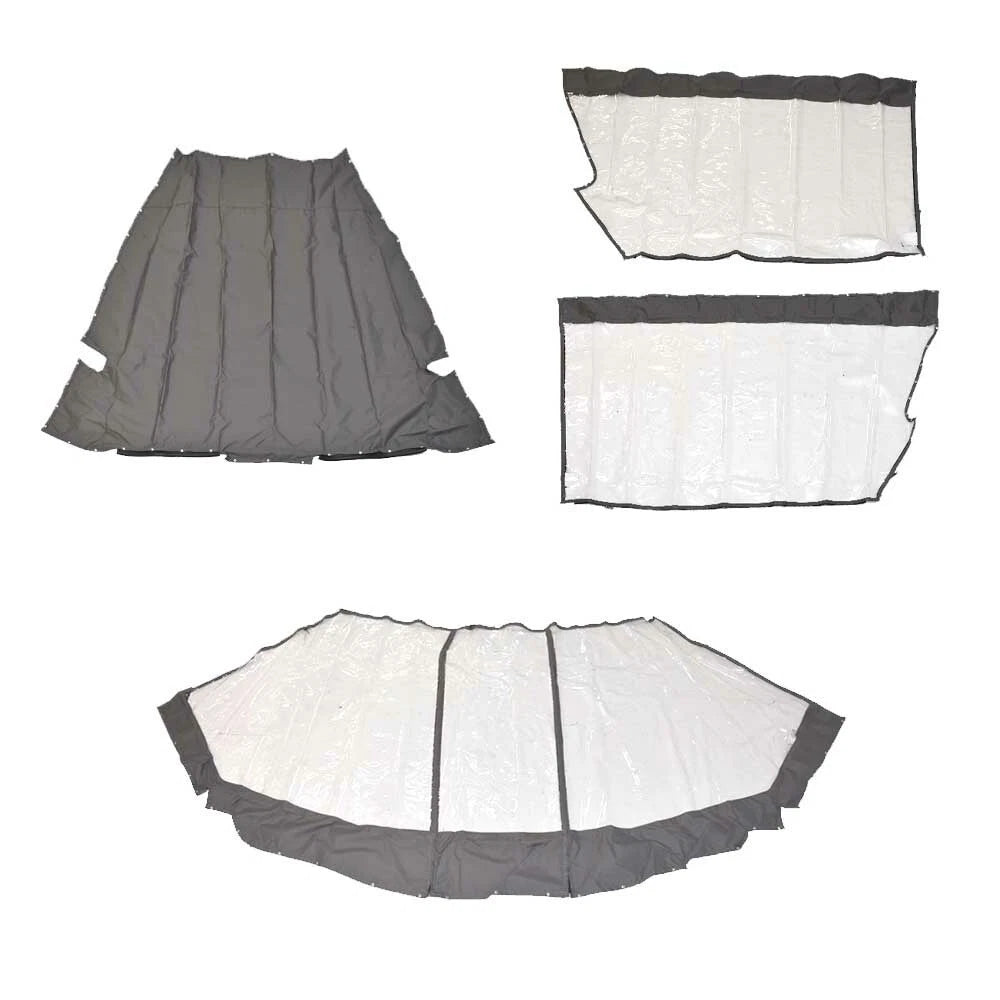 Tracker Boat Aft Curtain with Bow Cover 331385 - Gray Dowco (set of 4)