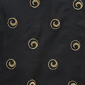 Larson Boat Fabric - Swirl Circle Black - Gold 54 Inch (YD)