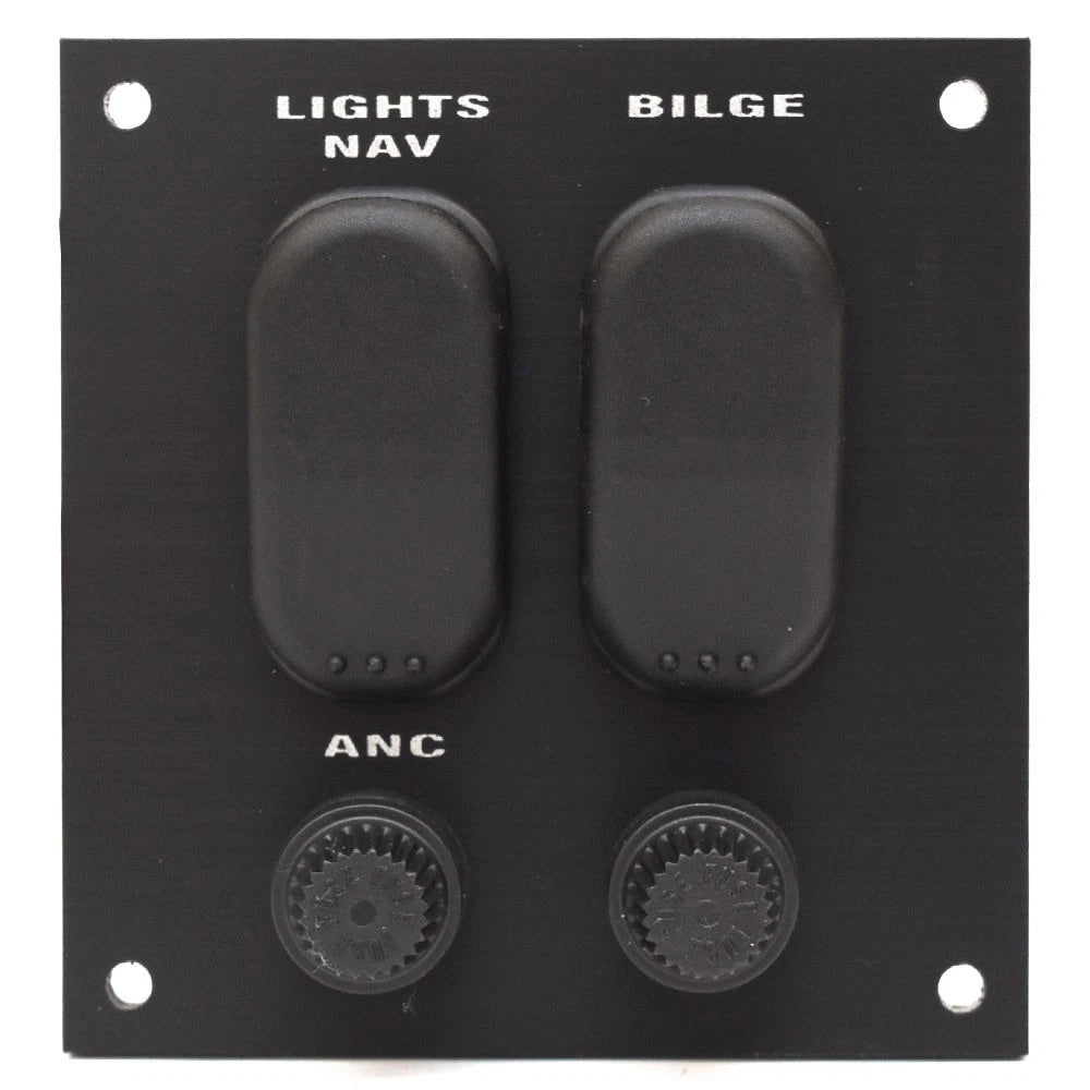 Tracker Boat Switch Panel 118488 - 3 1/2 X 3 5/8 Inch Black Plastic