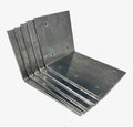 1/4'' X 8'' X 6'' Aluminum 15 Degree, Predrilled Corner Bracket Mount - 5 Pack