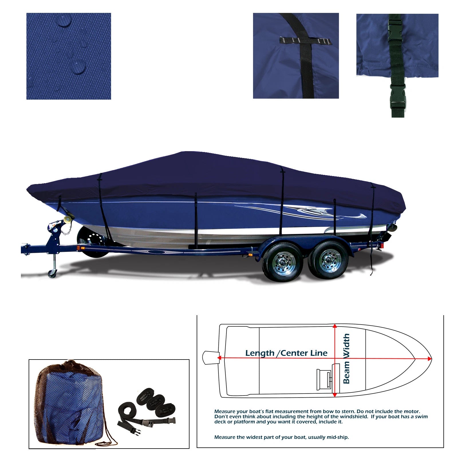 Regal Venture 68 Cuddy Cabin I/O Trailerable Boat Cover Navy Waterproof Durable