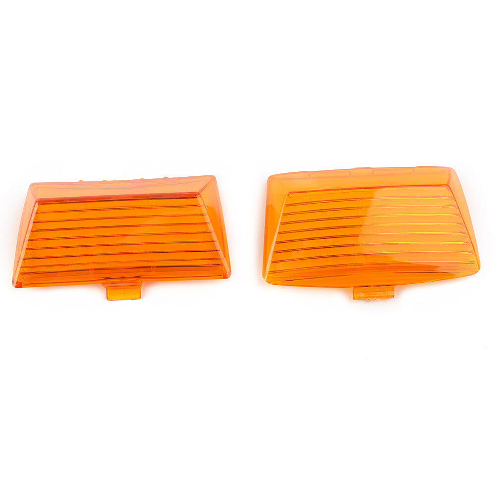 2x ABS Amber Fender Tips Mud Guard Light Lens for Harley Touring Ultra Classic