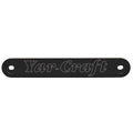Yar-Craft Boat Transom Upper Plate 48001 - with Logo 15 1/8 Inch Black