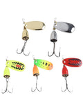 Perfect for Freshwater Predators 5pcs Metal Fishhook Spinner Fishing Lure Kit