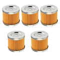 5X Motorcycle Engine Oil Filter Element Part Oil Filter Paper Soft Rubber