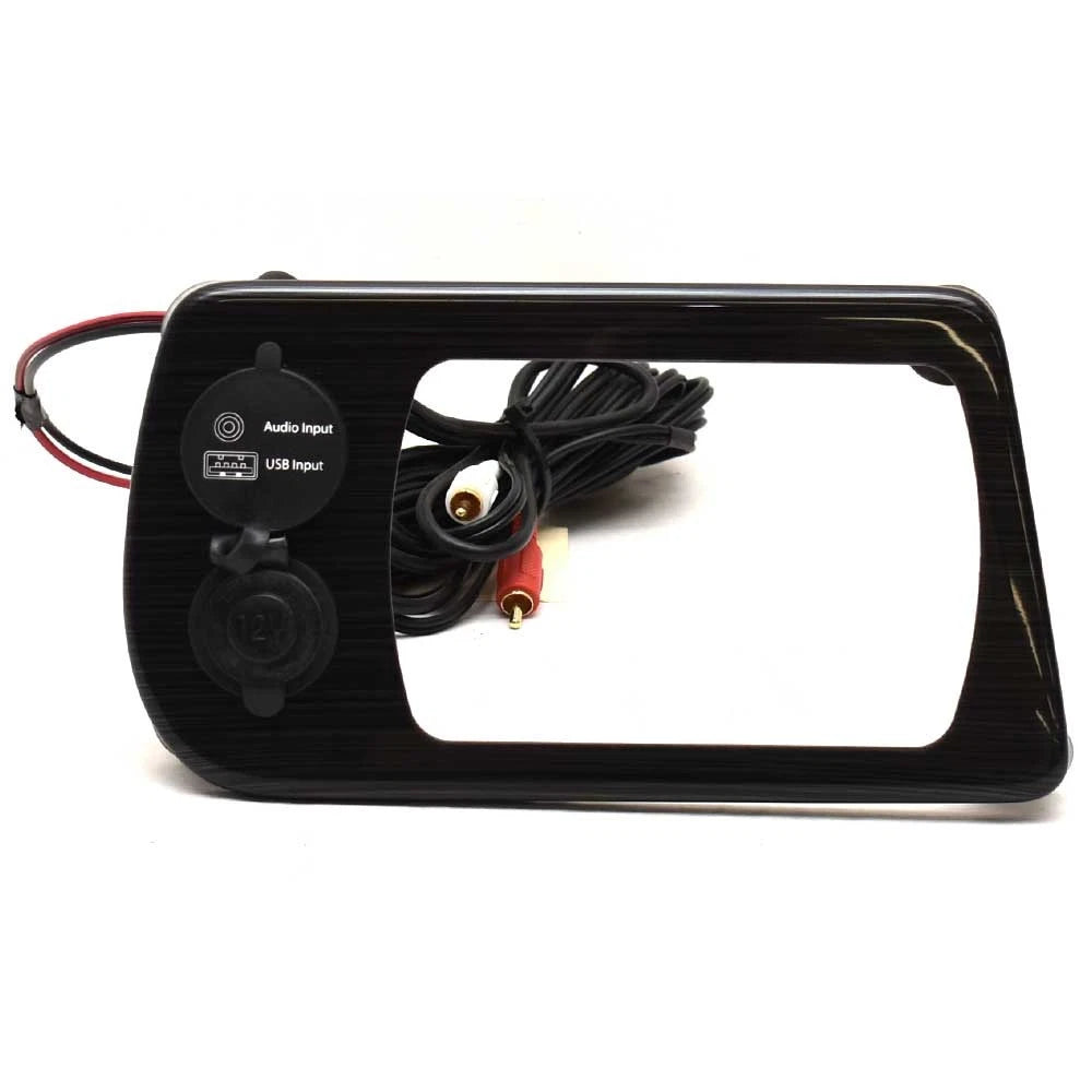 Lowe Boat Blank Radio Panel 2280207 - 9 1/8 X 5 Inch Black Silver