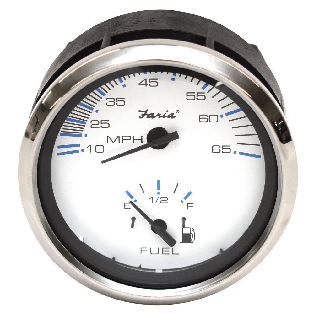 Faria Boat Multifunction Gauge GS0073A - Chesapeake White SS 3 1/4 Inch