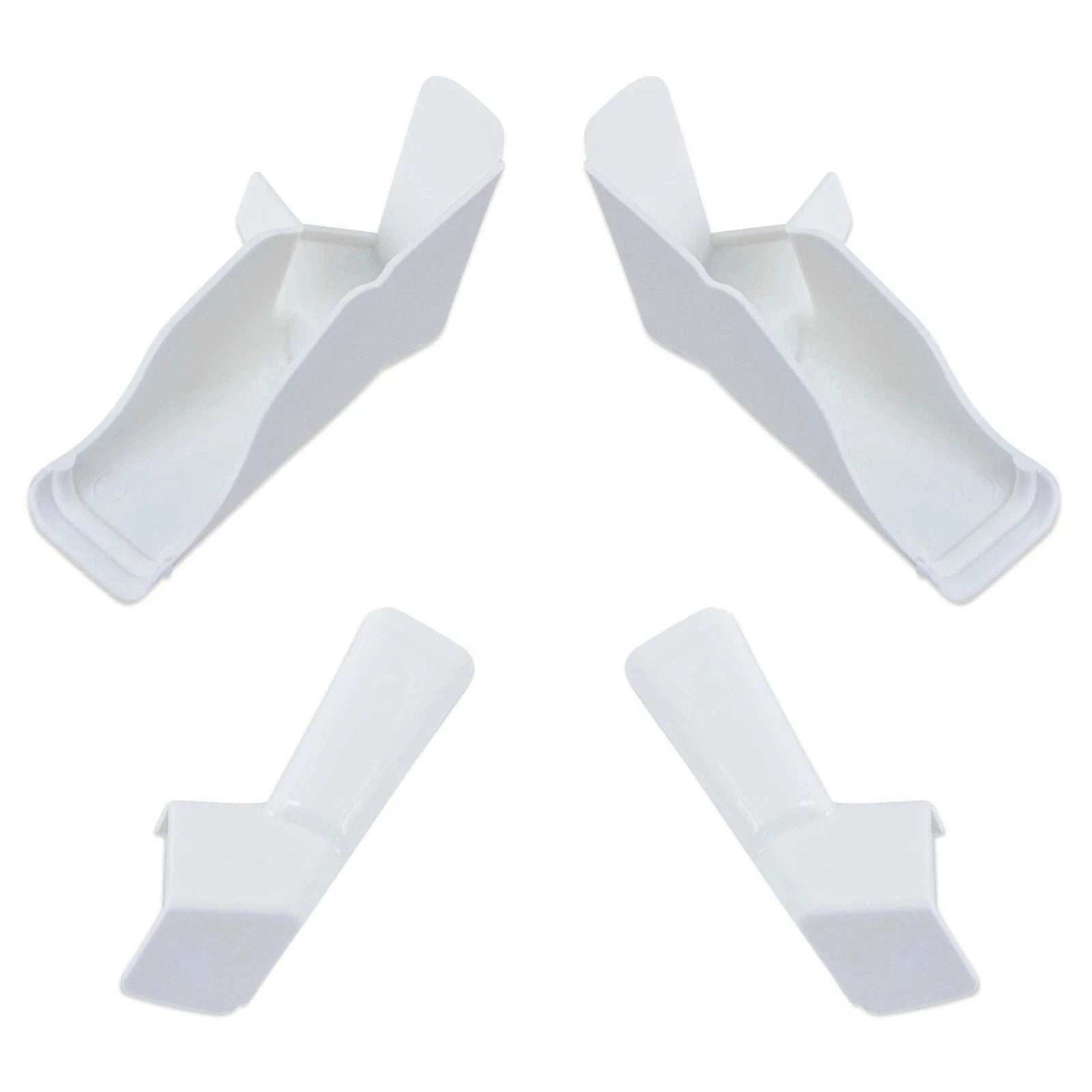 4pcs RV Camper Rain Spout White Long Left Right Direct Water Away from RV Sides